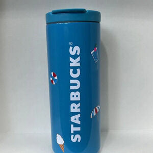 NEW Starbucks Asia Blue Beach Summer Fun Hot/Cold Insulated Beverage Tumbler
